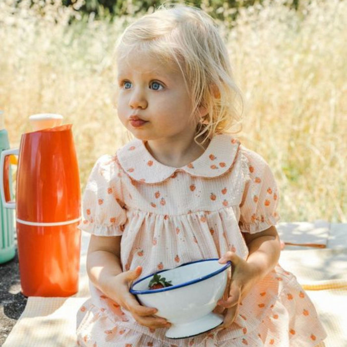 Laranjinha - STRAWBERRIES DRESS - Light orange