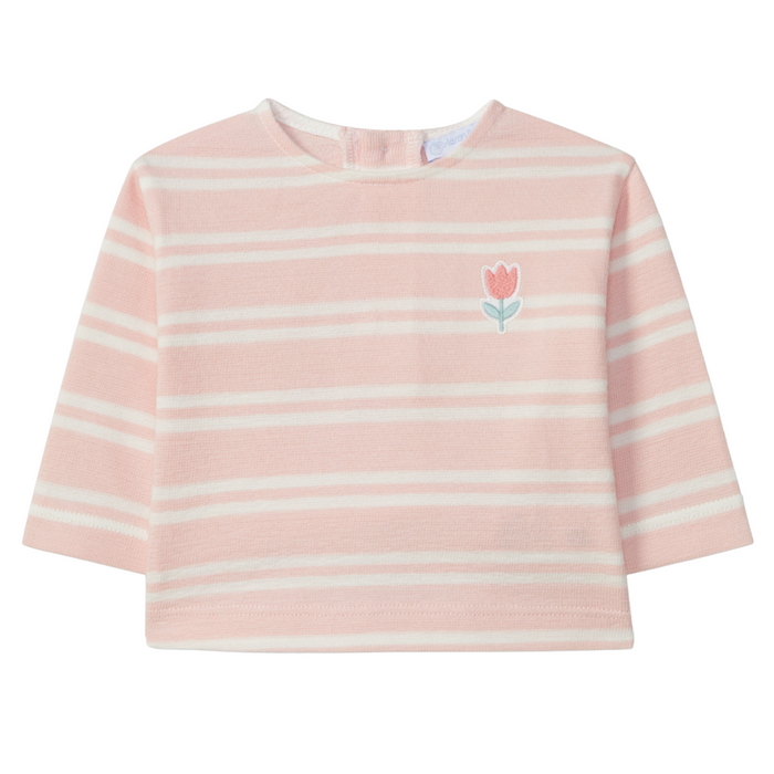 Laranjinha - Longsleeve gestreept - Roze