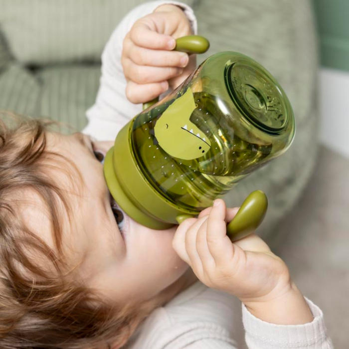 Trixie - 360° drinkbeker met handvatten - Mr. Dino