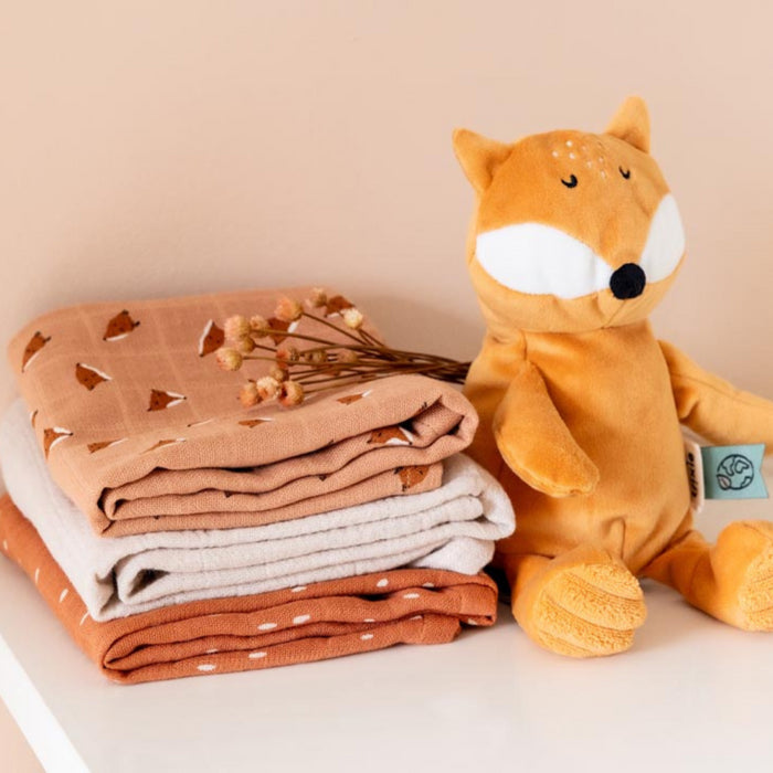 Muslin cloths 3-pack mix | 55x55cm - Fierce Fox