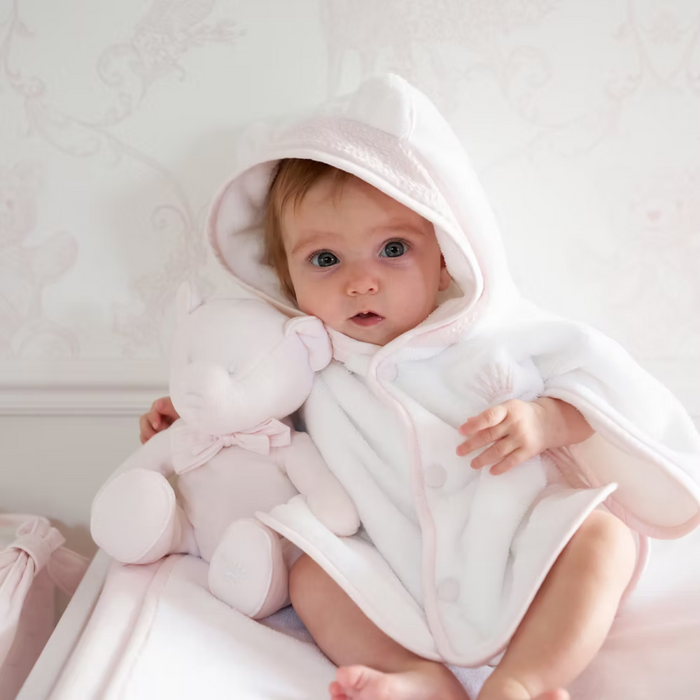 First - bath cape poncho Blush Pink