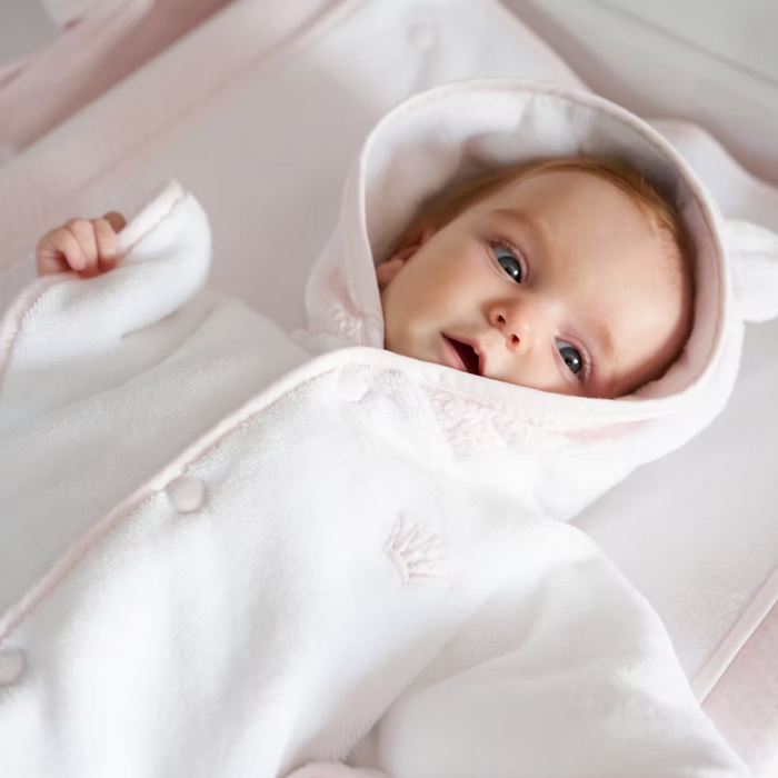 First - bath cape poncho Blush Pink