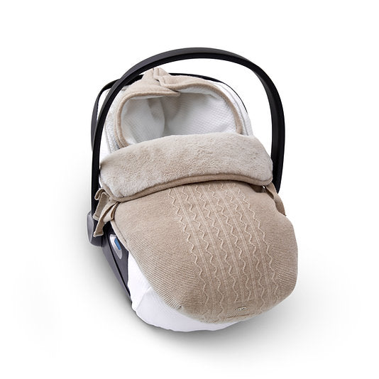 First - angels nest for car seat Camel knitted in wool & cashemere