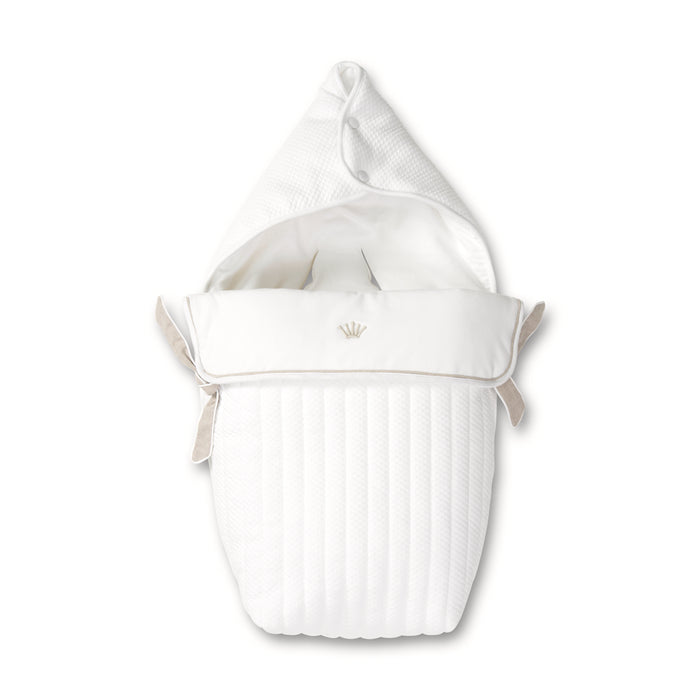 First - angels nest for car seat NOA ETHNIC WHITE