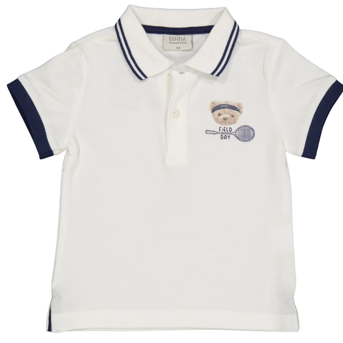 Birba - Polo met Beertje - Wit