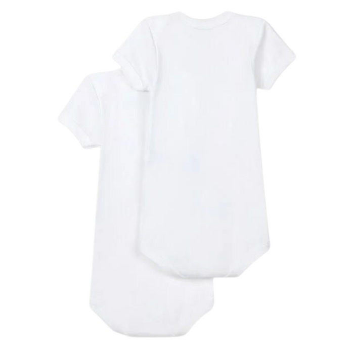 Petit Bateau - Set van 2 body's met korte mouwen - wit