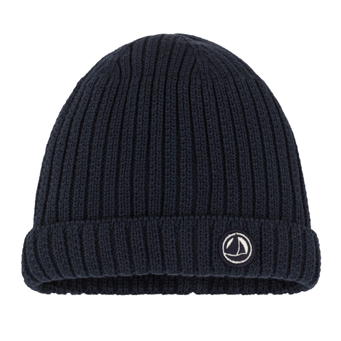 Petit Bateau - Met fleece gevoerde gebreide babymuts