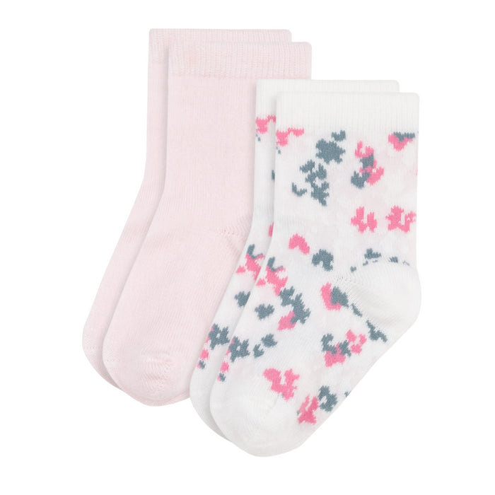 Petit Bateau - Set van 2 p. babysokken met bloemetjesprint
