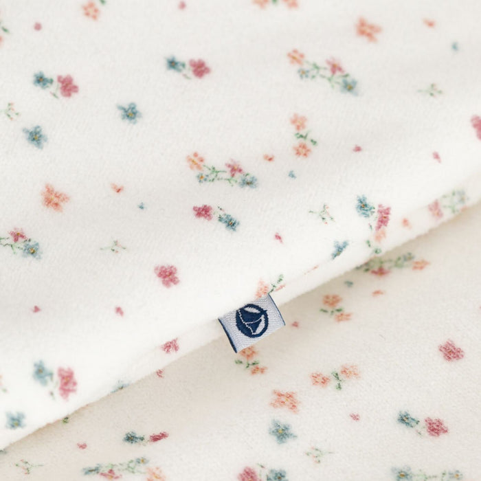Petit Bateau - Fluwelen slaapzak met bloemenprint (Tog 3.0)