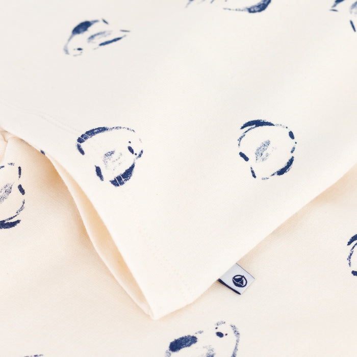 Petit Bateau - 2-delige pyjama van fleece met pinguïnprint