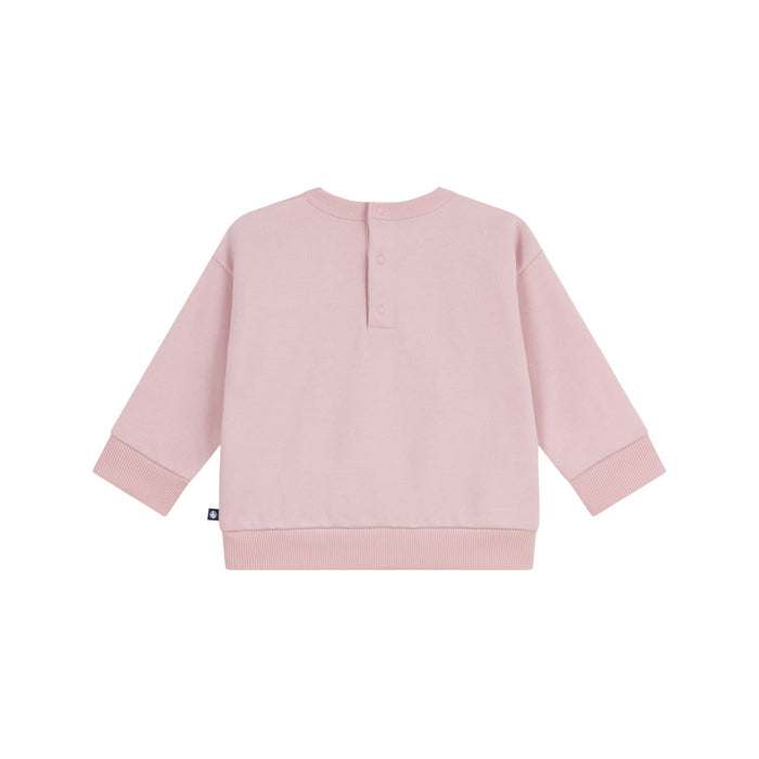 Petit Bateau - Katoenen babysweatshirt met 'Petit Bateau'-borduursel