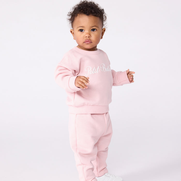 Petit Bateau - Katoenen babysweatshirt met 'Petit Bateau'-borduursel