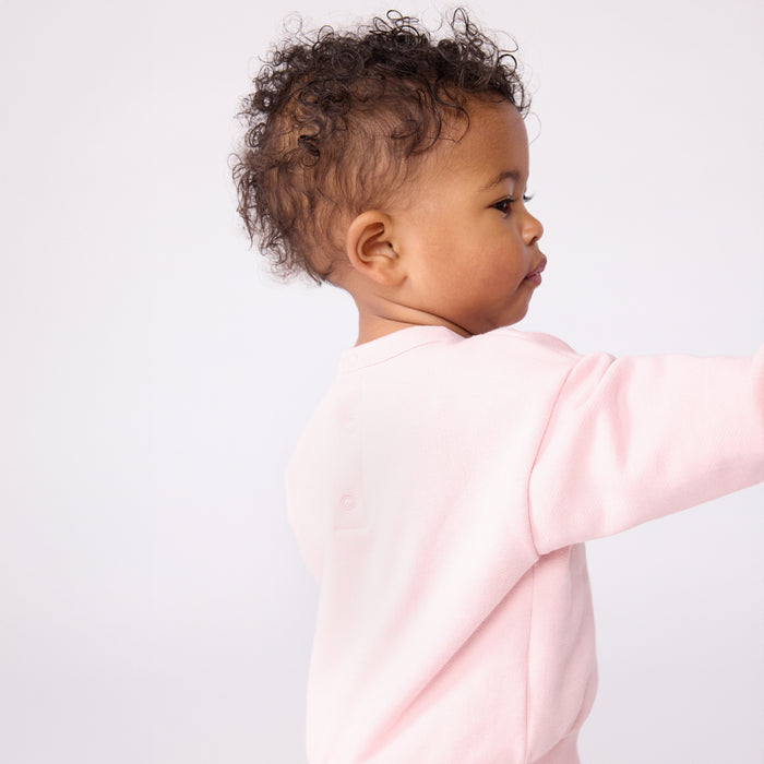 Petit Bateau - Katoenen babysweatshirt met 'Petit Bateau'-borduursel