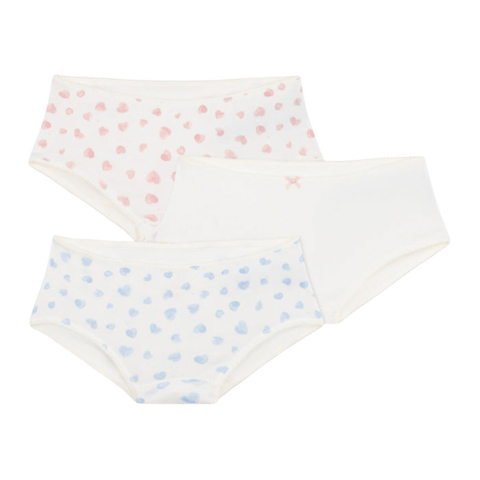 Petit Bateau - Setje met katoenen hipsters met hartjesprint voor kinderen