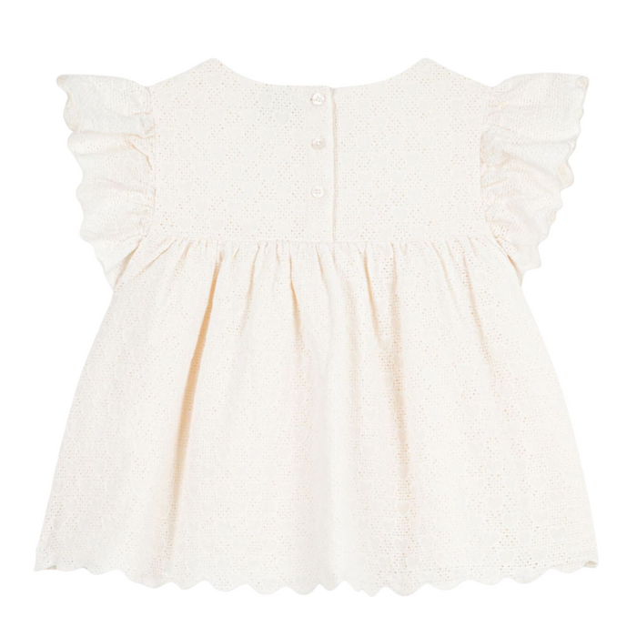 Petit Bateau - Katoenen kinderbloesje met korte mouwen en hartjesmotief