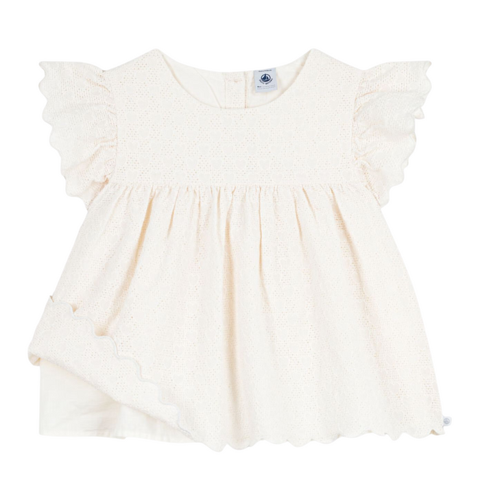 Petit Bateau - Katoenen kinderbloesje met korte mouwen en hartjesmotief