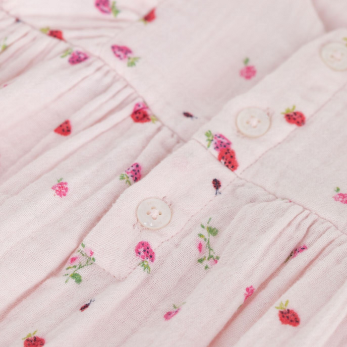 Petit Bateau - Babyspeelpakje van luchtig katoen met bloemenprint