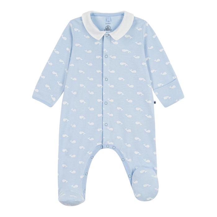 Petit Bateau - Katoenen babypakje met walvisje