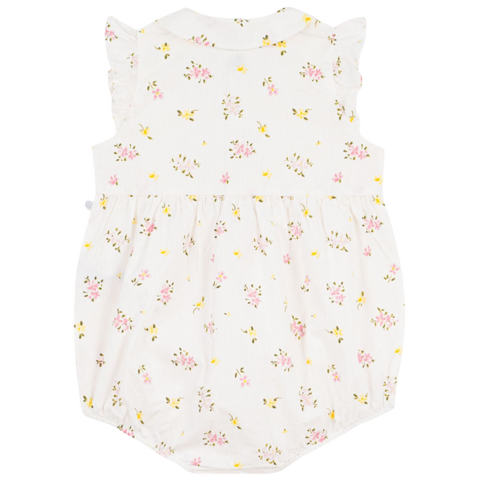 Petit Bateau - Romper van katoen met bloemenprint