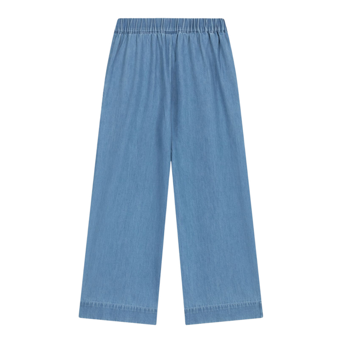 Petit Bateau - Kinderbroek met wijde pijpen - Denim