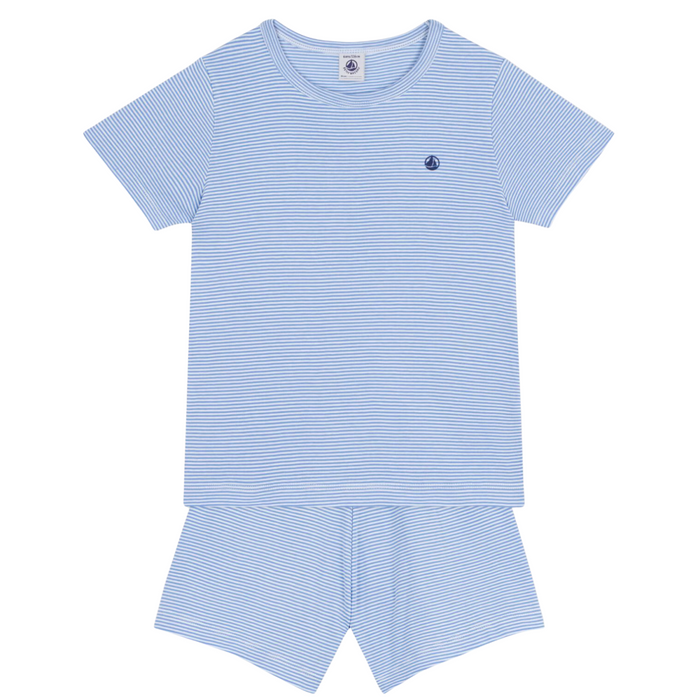 Petit Bateau - Korte katoenen kinderpyjama met streepjes
