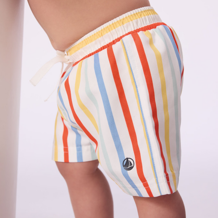 Petit Bateau - Gestreepte zwemshort voor baby's