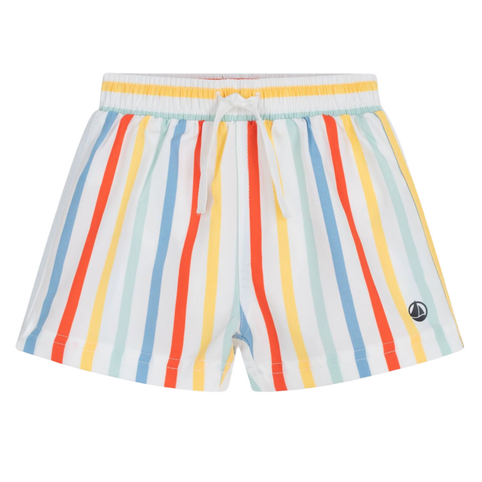 Petit Bateau - Gestreepte zwemshort voor baby's