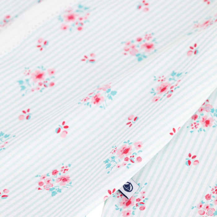 Petit Bateau - Katoenen babypyjama met bloemenprint