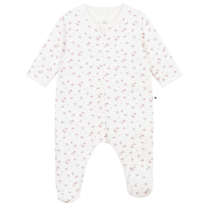 Petit Bateau - Babypakje met rits en bloemenprint