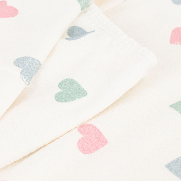 Petit Bateau - 2-delige pyjama éponge met hartjes