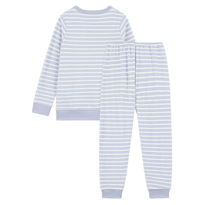 Petit Bateau - 2-delige pyjama éponge blauw