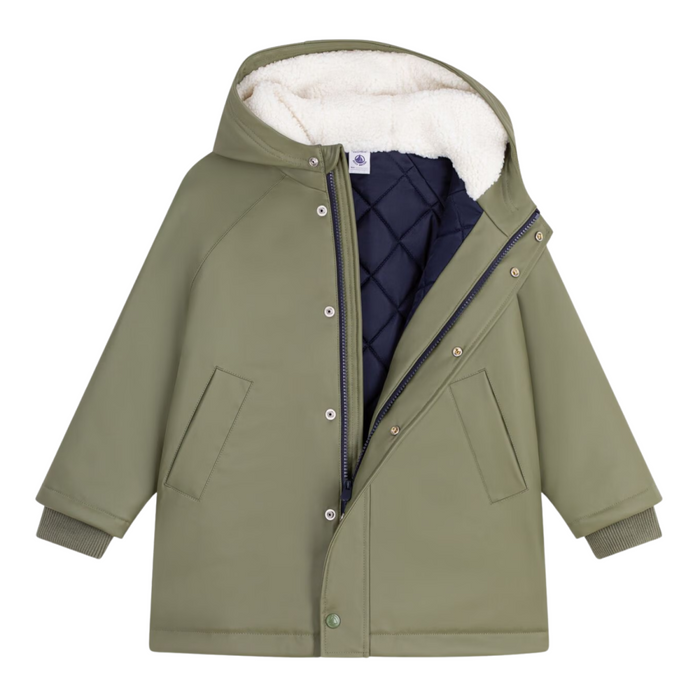 Petit Bateau - Effen winteroliejas - Olivine