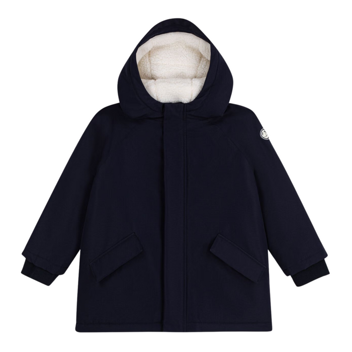 Petit Bateau - Halflange effen parka - Smoking Blue