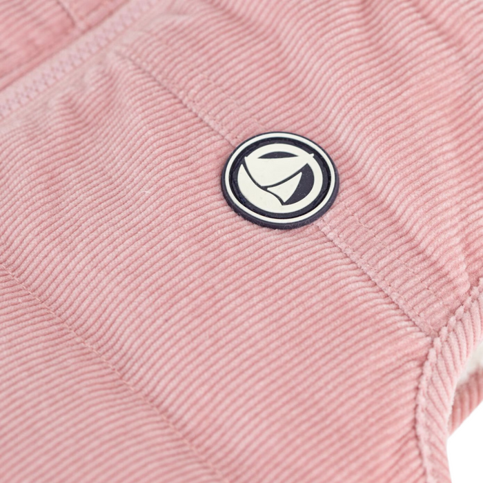 Petit Bateau - Bodywarmer omkeerbaar van fluweel en sherpa - Roze