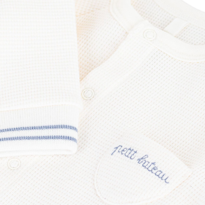 Petit Bateau - Effen katoenen babypakje zonder voetjes