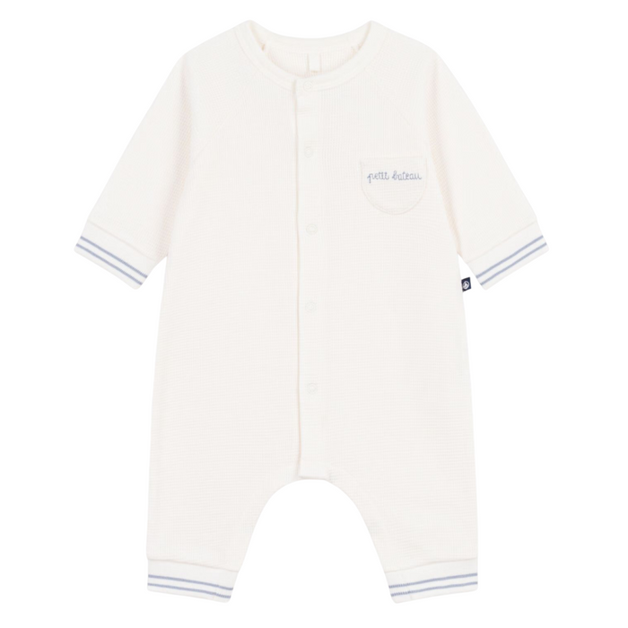 Petit Bateau - Effen katoenen babypakje zonder voetjes