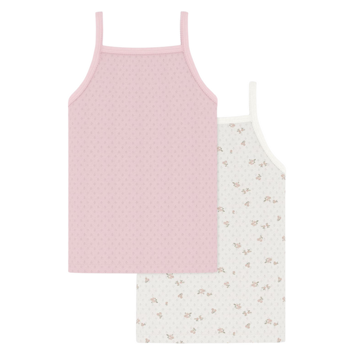 Petit Bateau - Set van 2 hemdjes - Bloemetjesprint