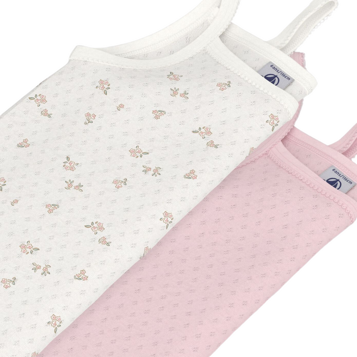 Petit Bateau - Set van 2 hemdjes - Bloemetjesprint