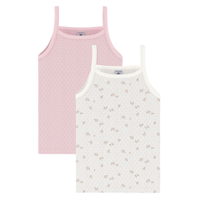 Petit Bateau - Set van 2 hemdjes - Bloemetjesprint