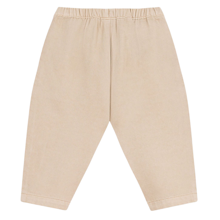 Petit Bateau - Effen katoenen broekje met badge in cargostijl - Beige