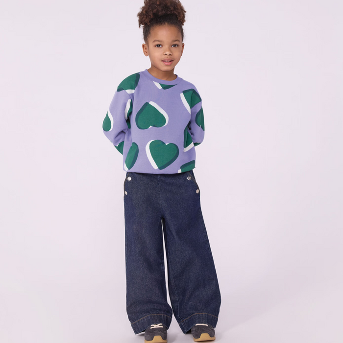 Petit Bateau - Jeansbroek met wijde pijpen - Blauw