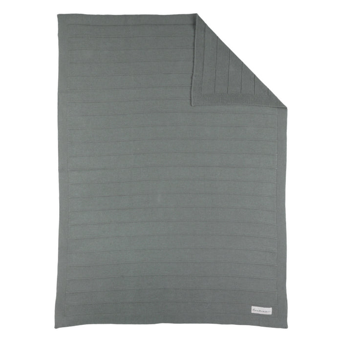 Noukies - Kaki gebreide deken van BIO-katoen 75x100 cm