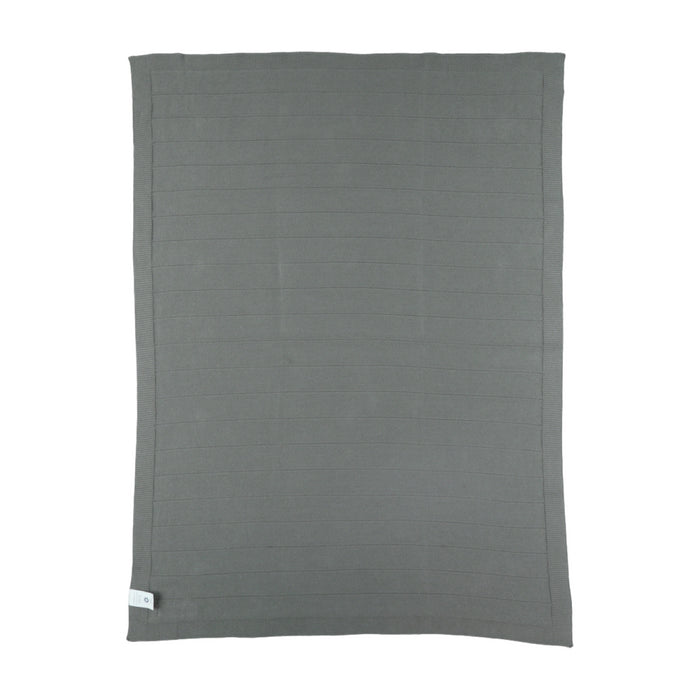 Noukies - Kaki gebreide deken van BIO-katoen 75x100 cm