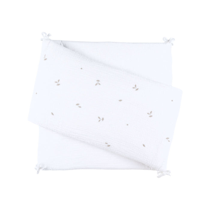 Noukies - F&O Bedomranding, embroidered muslin - wit
