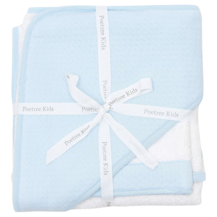 Poetree - Blue Dreams - Badcape & washandje Blauw