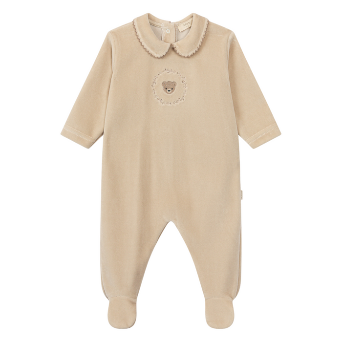 Baby Gi - Babypakje met geborduurd beertje - Taupe