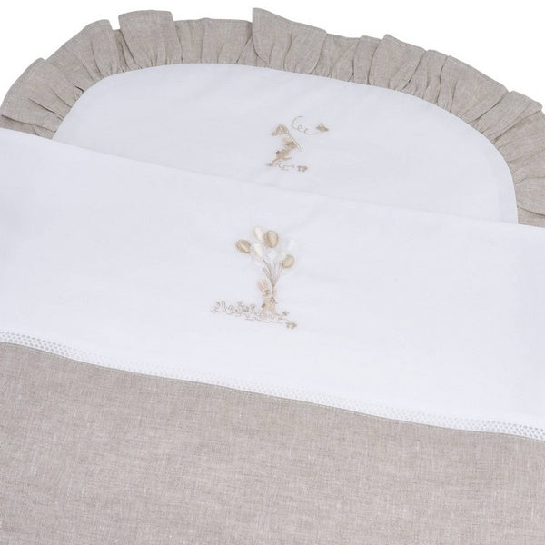 Theopile & Patachou  - Natural Garden Party - Donsovertrek wieg 80x70cm + sloop