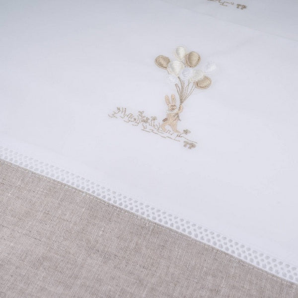 Theopile & Patachou  - Natural Garden Party - Donsovertrek wieg 80x70cm + sloop