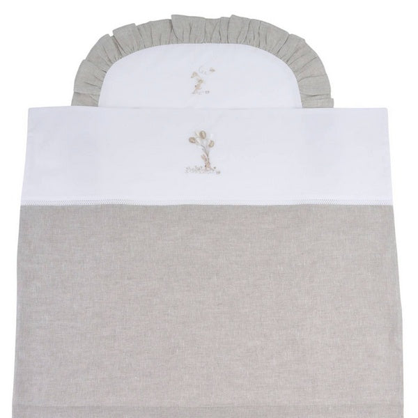Theopile & Patachou  - Natural Garden Party - Donsovertrek wieg 80x70cm + sloop