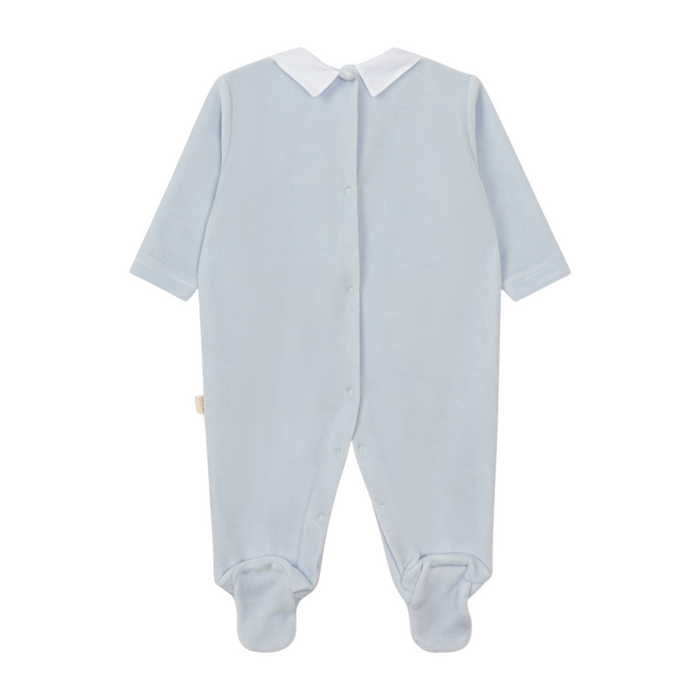Baby Gi - Pastel blue footie with pockets
